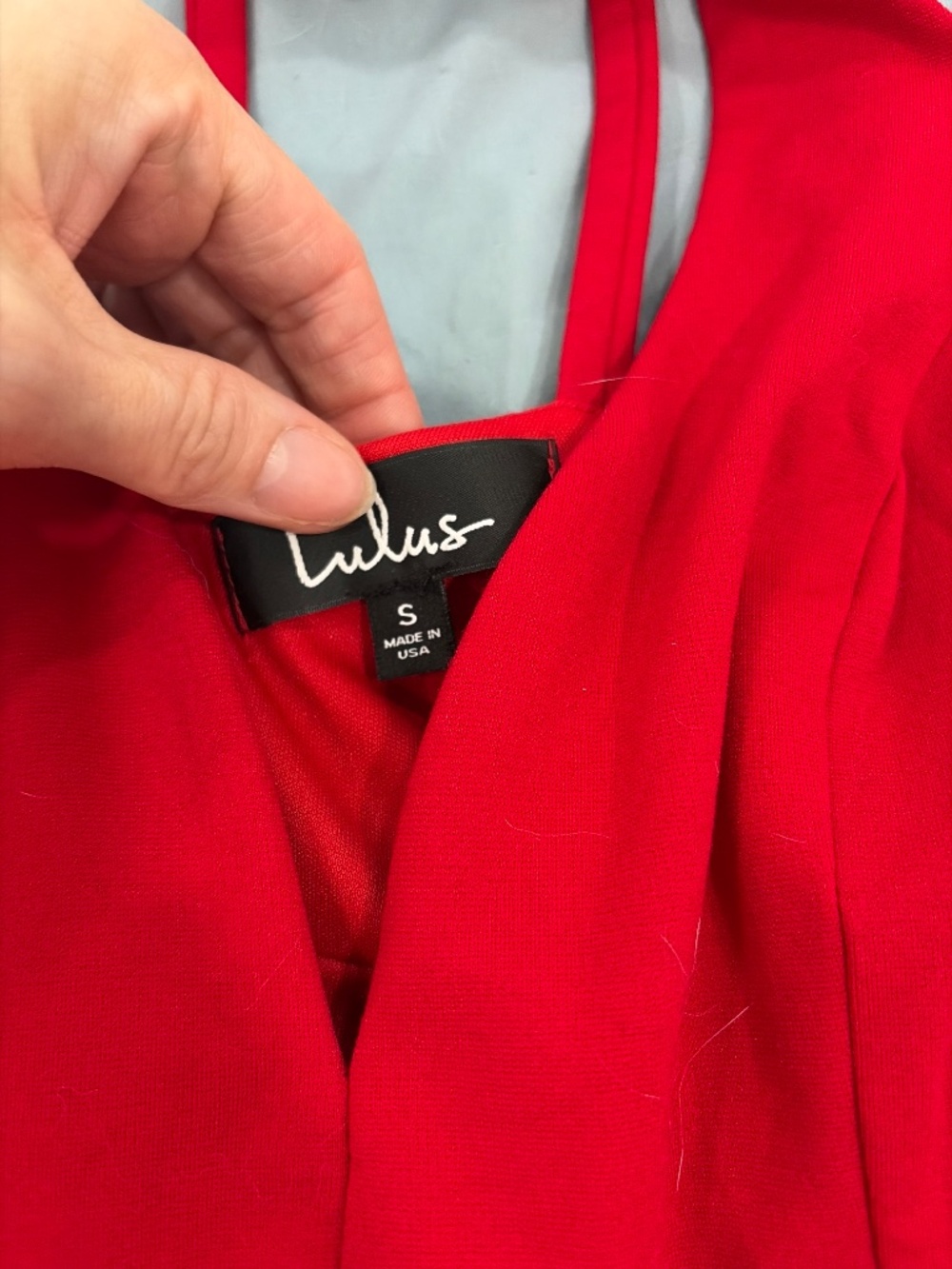 Lulus Love Galore Red Skater Dress Prom Dance Small - Picture 7 of 7